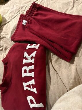 Parke mock neck (L/XL) and matching sweatpants (medium), only selling as set